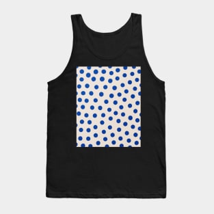 Blue dots, Abstract pattern, Mid century abstract art Tank Top
